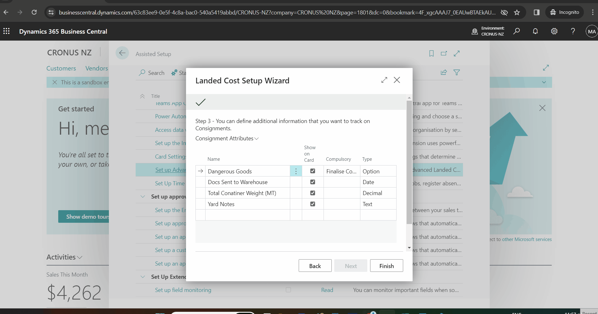 Advanced Landed Cost Setup | 365 Extensions