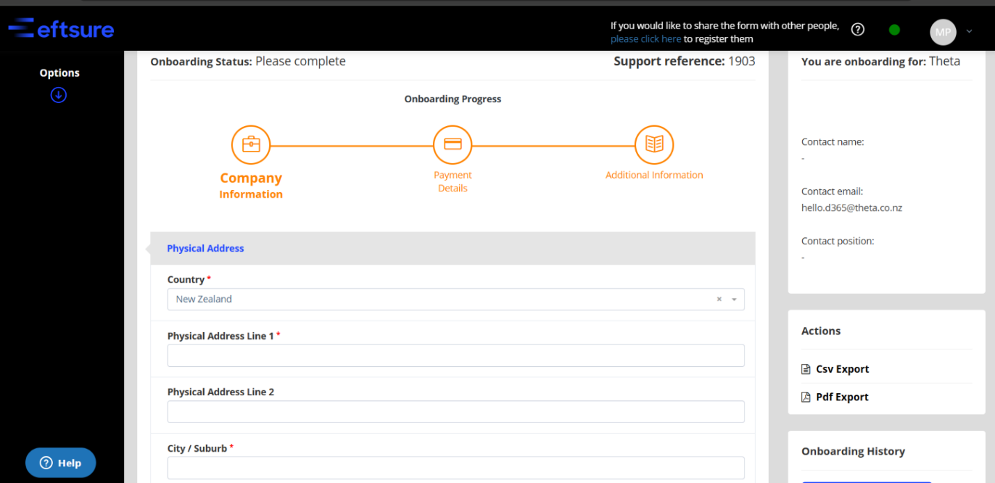 Supplier Onboarding