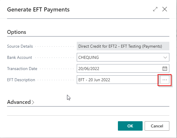 Generate EFT Payments