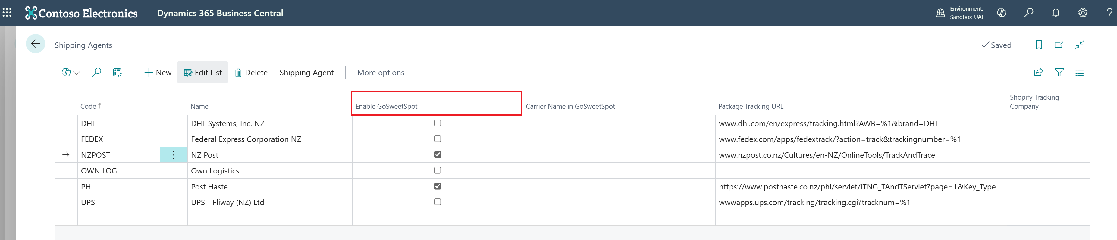 Enable Shipping Agent
