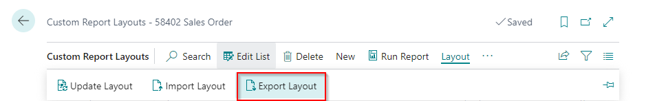Export Layout