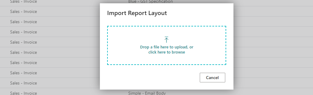 Import Report Page