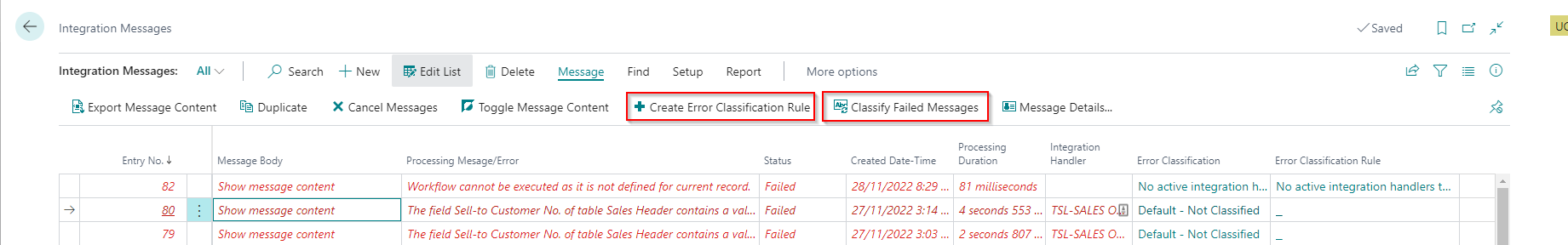 Add new error classification