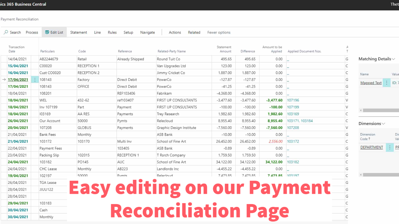 Payment Reconciliation