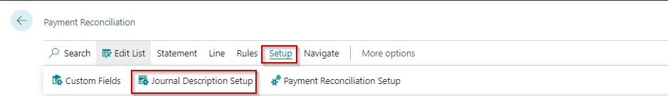 Access from Payment Reconciliation